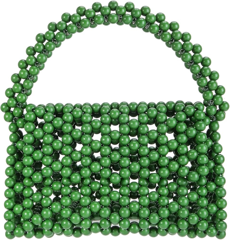 YUSHINY Candy Color Acrylic Beaded Hollow Handbag Evening Clutch Triangle Bags for Wedding Party | Amazon (US)