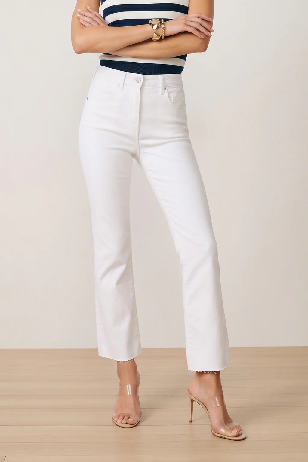 Nicolette Cropped Jean - White | The Noli Shop