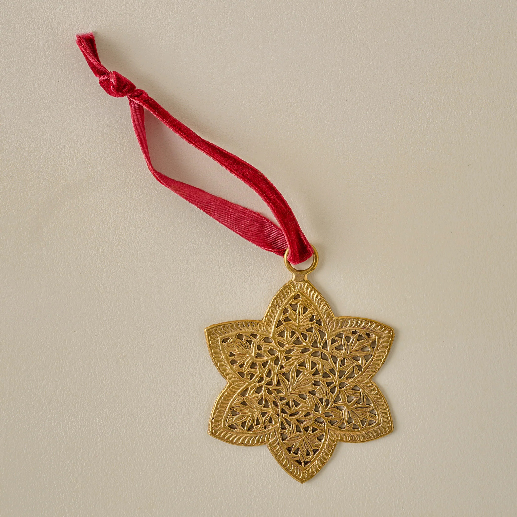 Ornate Brass Star Ornament | Magnolia