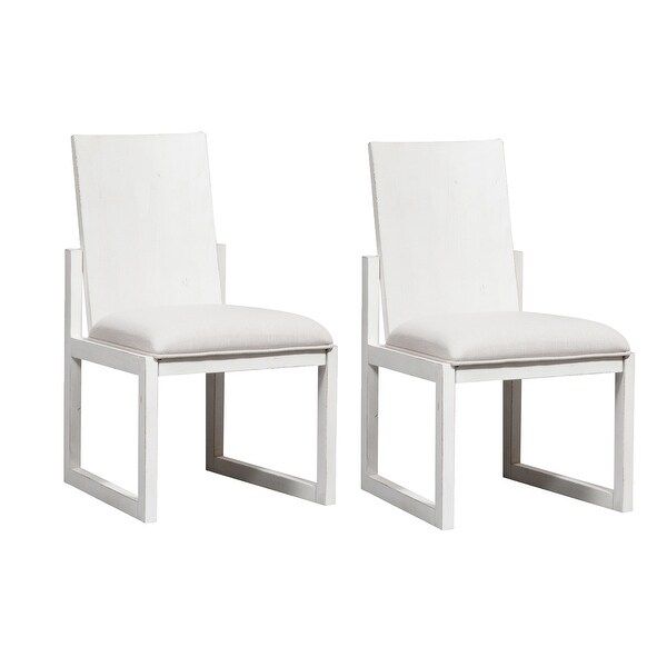 Modern Farmhouse Flea Market White Panel Back Side Chairs (Set of 2) | Bed Bath & Beyond