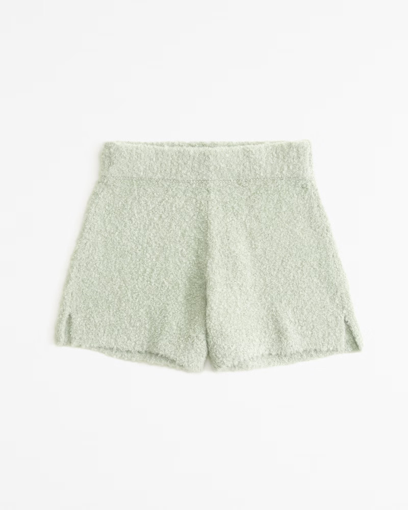 Abercrombie & Fitch Women's Lounge Boucle Sweater Short in Green - Size M | Abercrombie & Fitch (US)