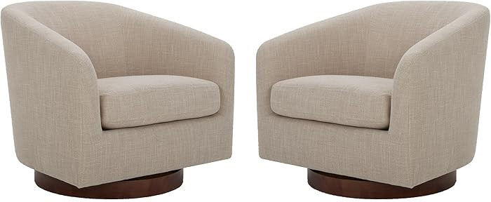 CHITA Swivel Accent Chair, FSC Certified Upholstered Fabric Barrel Chair for Living Room Set of 2... | Amazon (US)