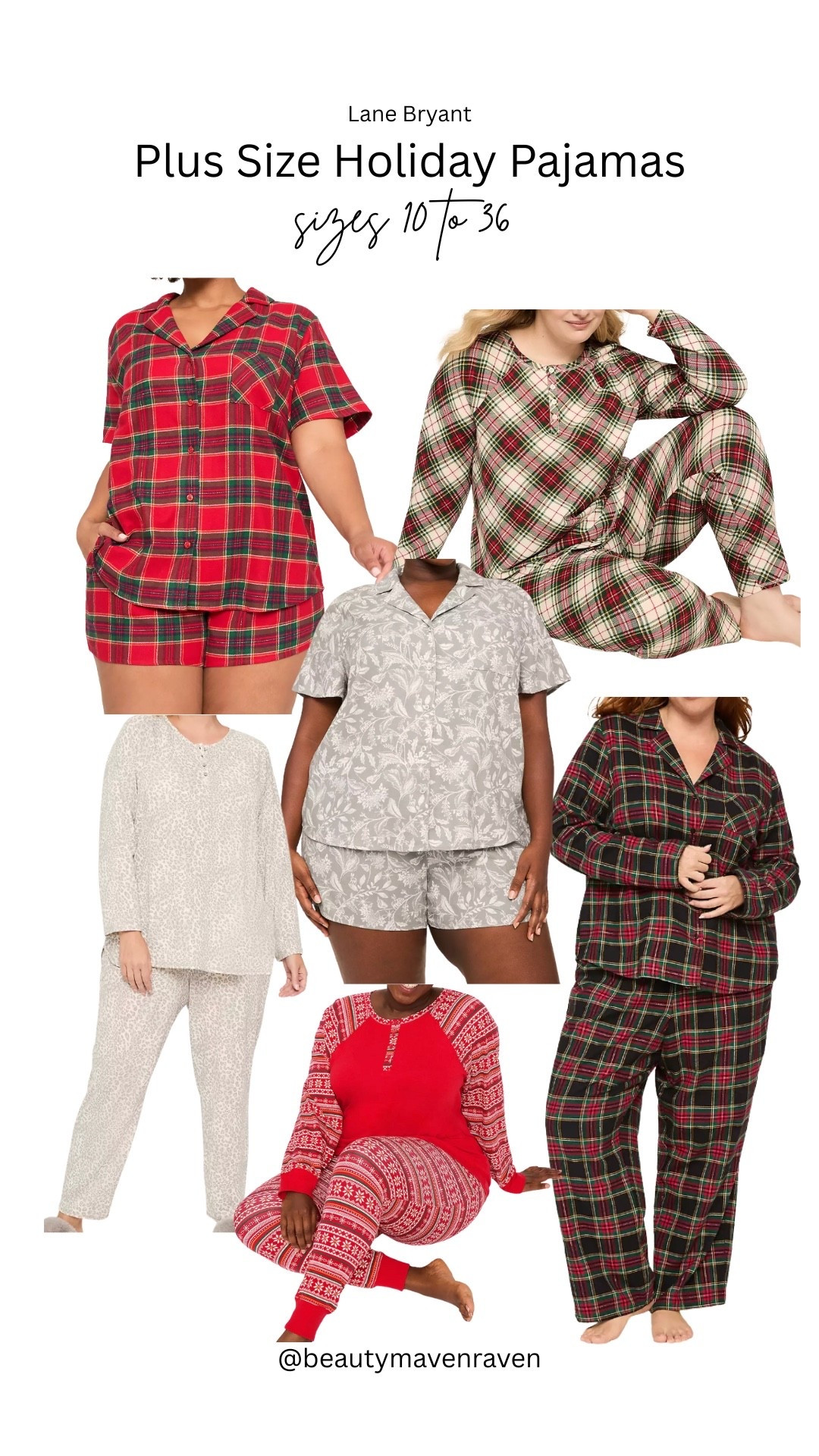 Lane Bryant Holiday Pajamas for curvy and plus sizes. Sizing ranged from a size 10 to a 36 

#LTKGiftGuide #LTKMidsize #LTKFindsUnder100