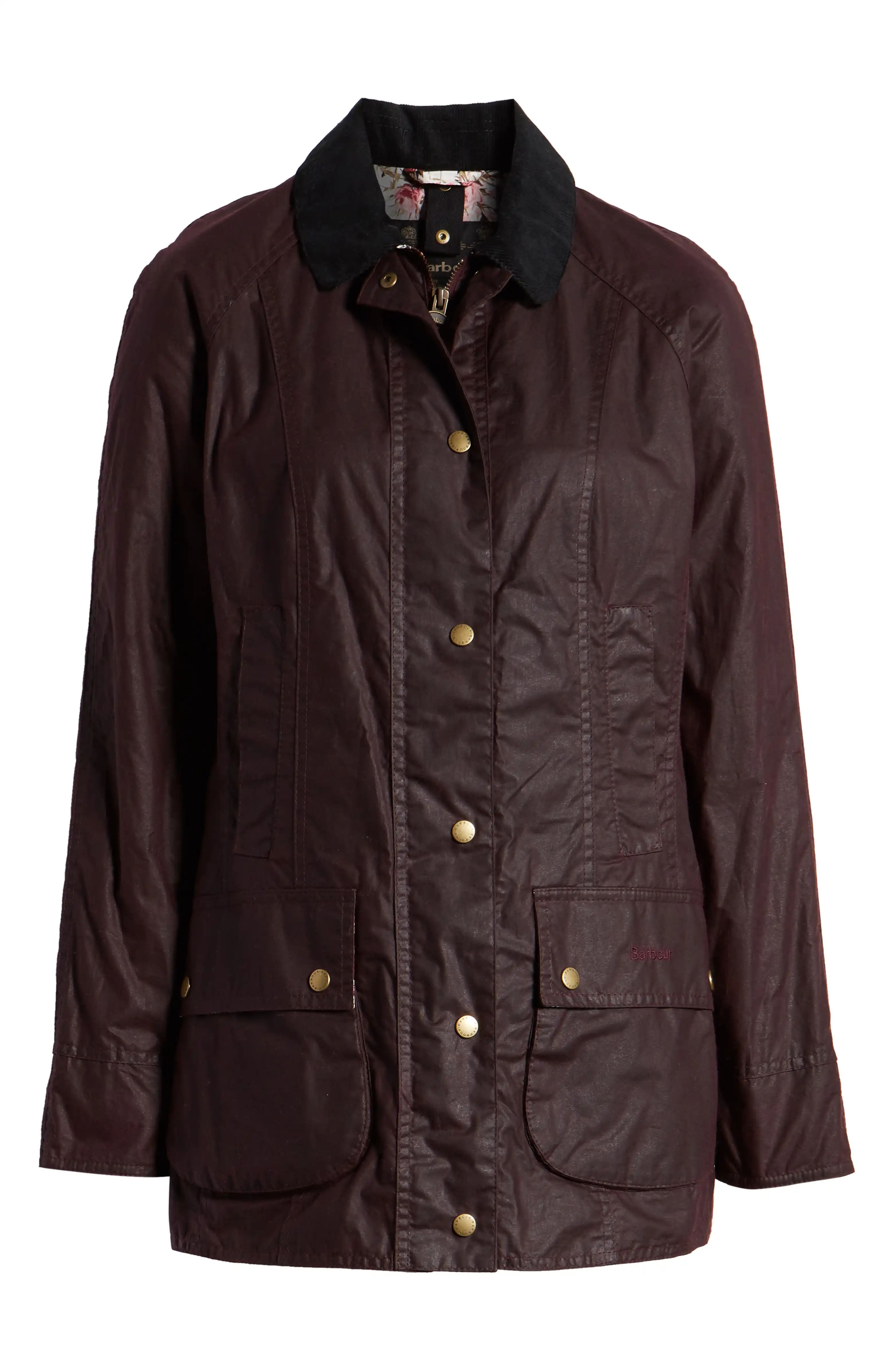 Violet Lightweight Waxed Cotton Canvas Coat | Nordstrom