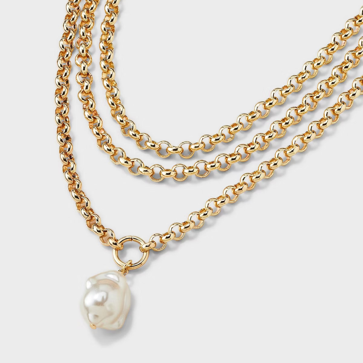SUGARFIX by BaubleBar Pearl Layered Necklace - Gold | Target