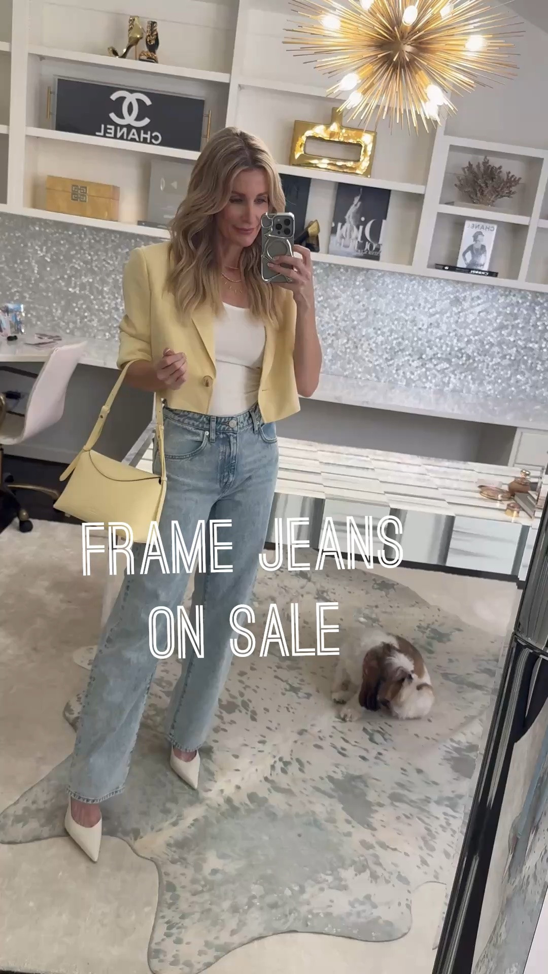 These Frame barrel jeans are on sale at Nordstrom Rack and such a chic denim find! I love the high-waisted soft barrel silhouette because it gives you that on-trend wide-leg look with a flattering tapered ankle, without feeling too exaggerated. I styled them with a simple white tank, white slingback heels, and this buttery yellow cropped blazer, also on major sale at Nordstrom Rack. I’m wearing a size 24 in the jeans and XS in the jacket. #NordstromRackFinds #FrameJeans #BarrelJeans #LTKOver40
 

 #LTKootd #LTKSeasonal #LTKOver40