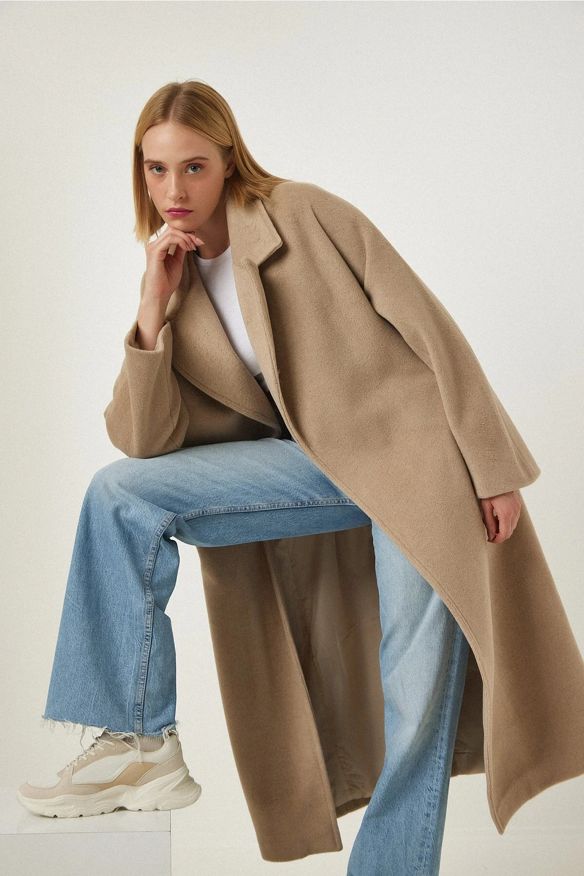 Happiness İstanbul Mantel - Beige - Zweireihig | Trendyol DE