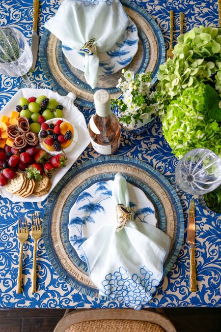Hydrangeas were the inspiration for this table and the beautiful napkins with embroidered hydrangea petals, the lovely bird napkin ring and the organic pattern of the tablecloth makes this a beautiful Spring backdrop for any of your upcoming parties! 


#LTKhome #LTKSeasonal #LTKparties