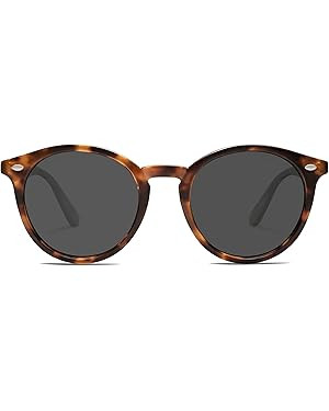 SOJOS Retro Round Polarized Sunglasses for Women Men Classic Vintage Sunnies SJ2069 | Amazon (US)