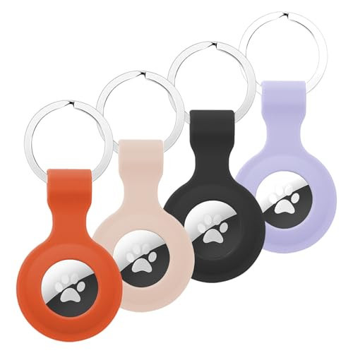 GAGAAL Apple Airtag Holder - Silicone Airtag Keychain Holder Case,Airtag Key Ring Airtag Protective Cover for Apple Air tag Key Finder Tracker Accessories，Pink | Amazon (US)