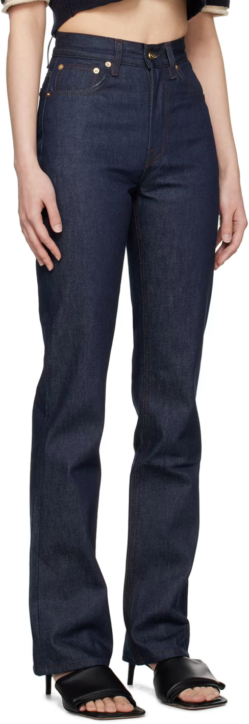 Indigo Le Raphia 'Le De Nimes' Jeans | SSENSE