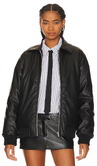 Fiorella Bomber Jacket in Black | Revolve Clothing (Global)
