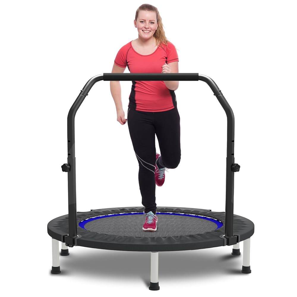 HYD-Parts 40" 48" Mini Trampoline for Adults and Kids Exercise Rebounder with Adjustable Bar Fitn... | Amazon (US)