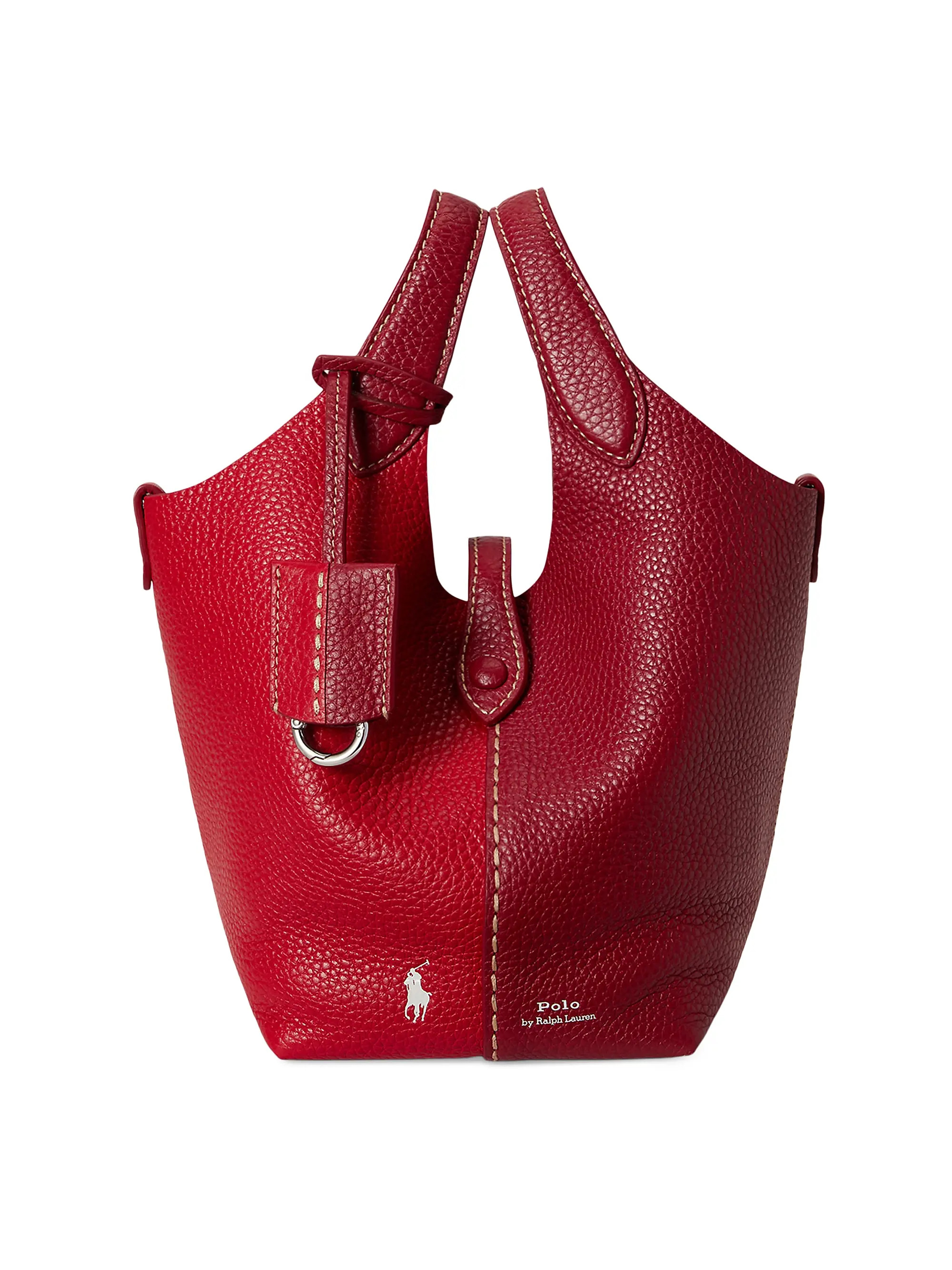 Polo Play Small Leather Tote Bag | Saks Fifth Avenue