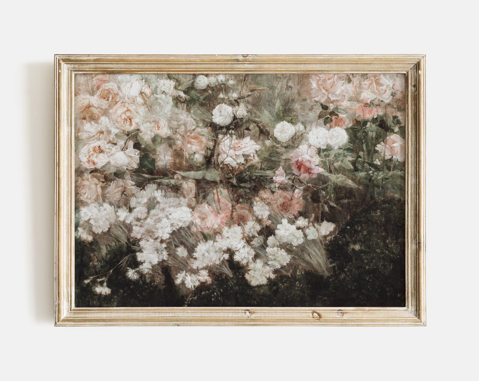 Rose Garden Oil Painting  Vintage Floral Art Print  | Etsy | Etsy (US)