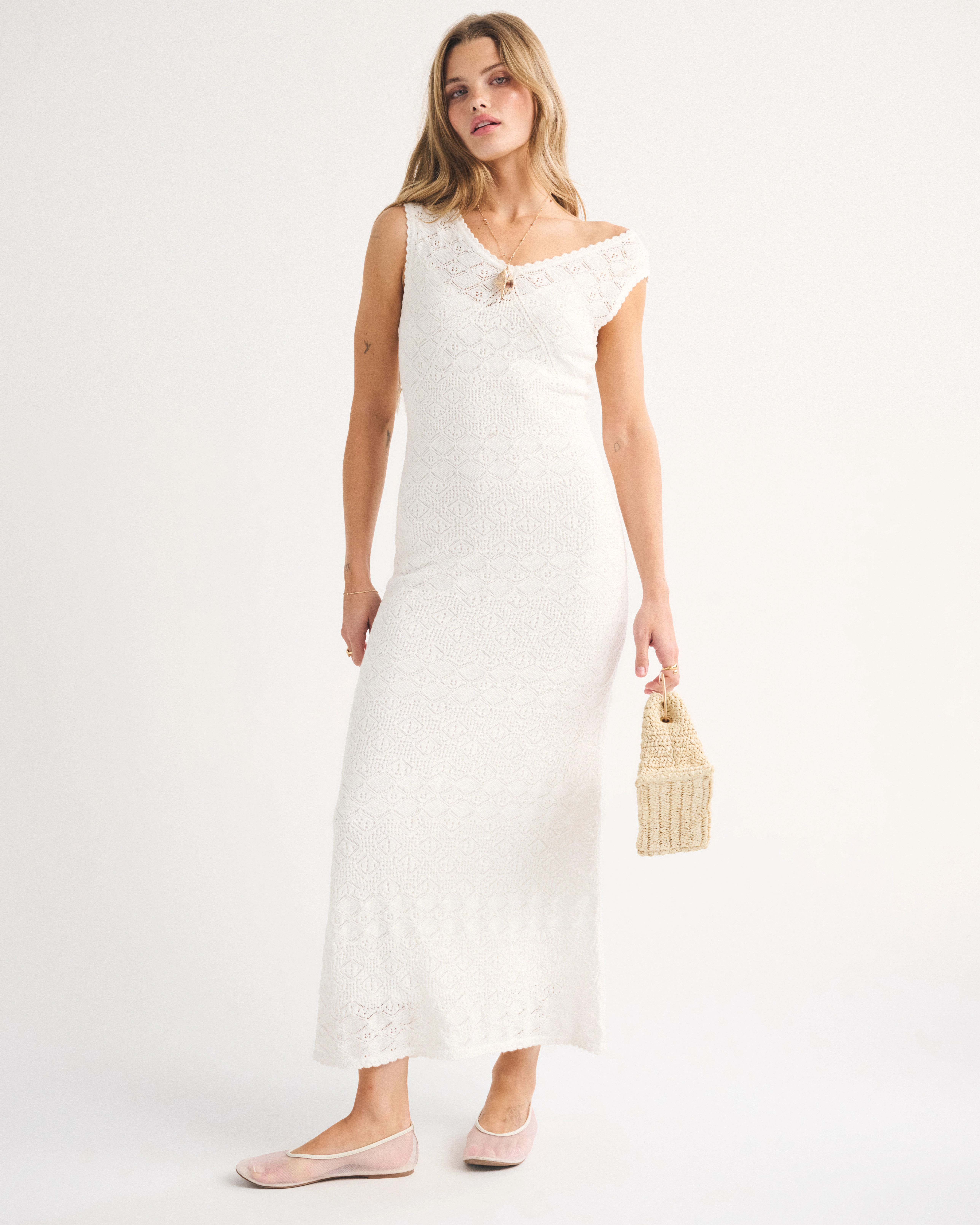 Pointelle Maxi Dress | Abercrombie & Fitch (US)