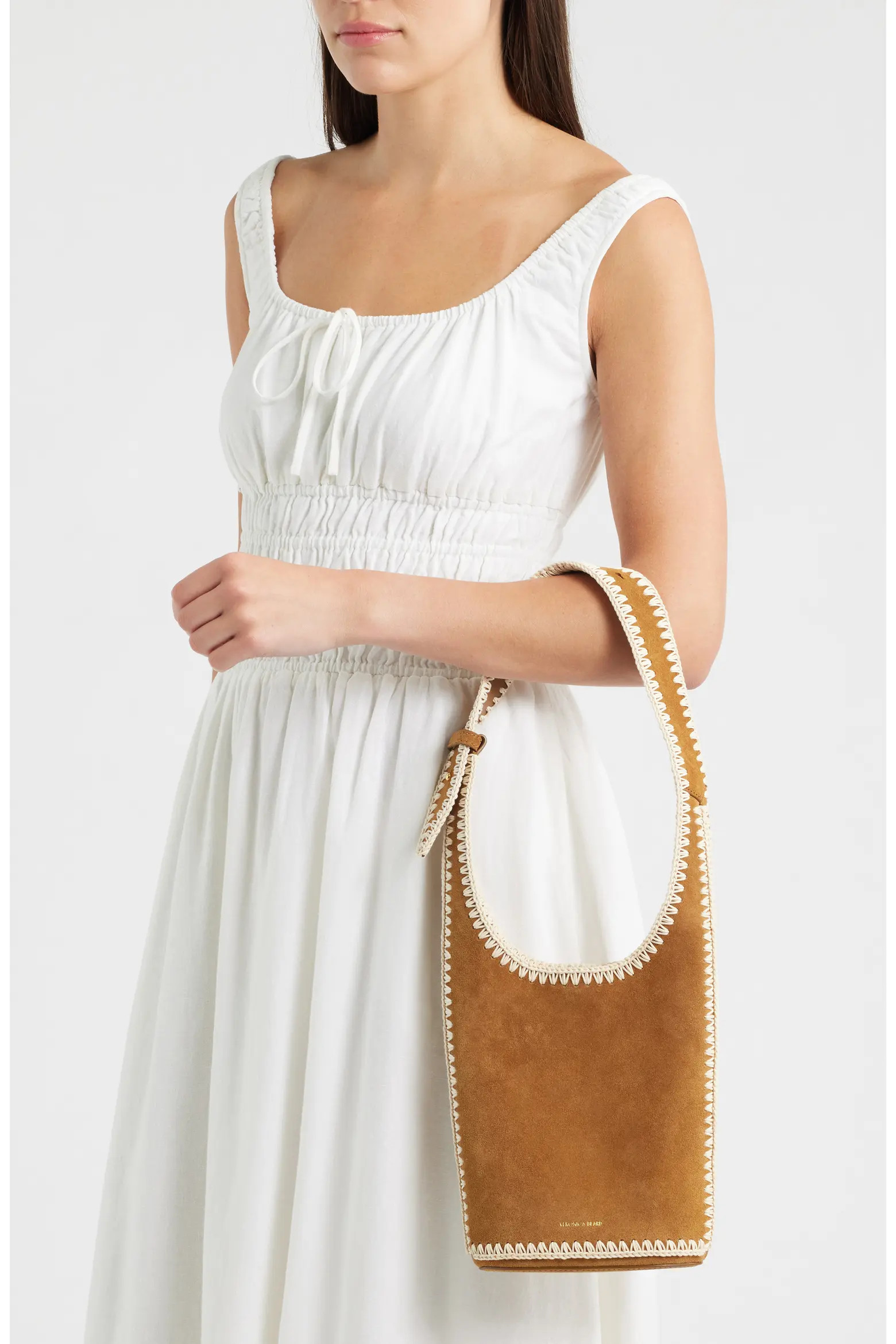 Veronica Beard Small Whipstitch Loop Suede Shoulder Bag (Women) | Nordstrom | Nordstrom