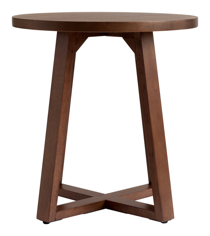 Maliyah Round Wood Mid Century Side Table | World Market