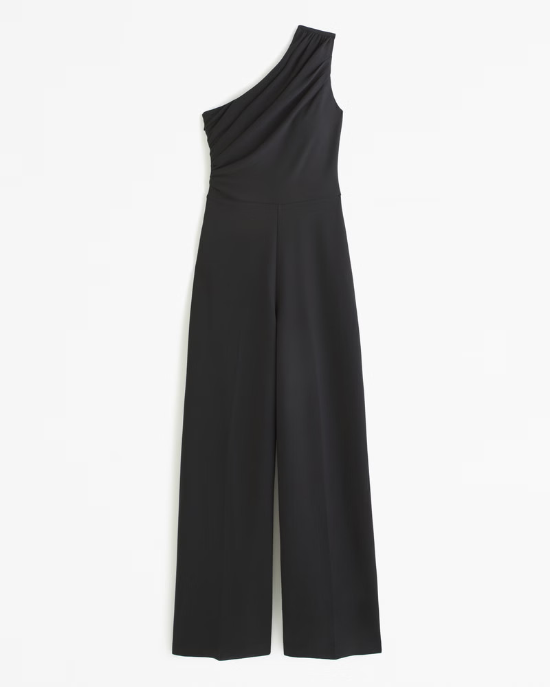 One-Shoulder Crepe Jumpsuit | Abercrombie & Fitch (US)