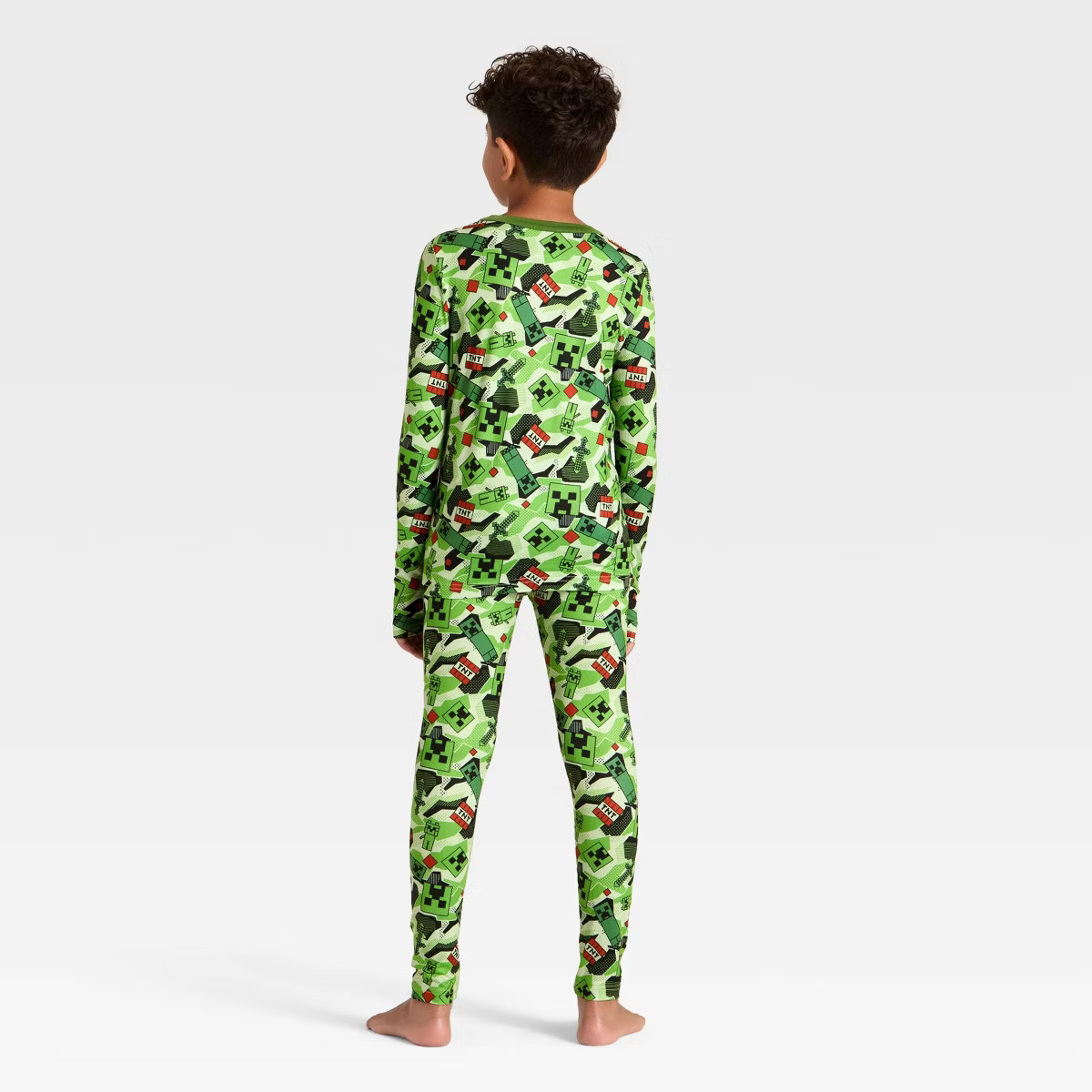 Boys' Minecraft Thermal Underwear Set - Green | Target