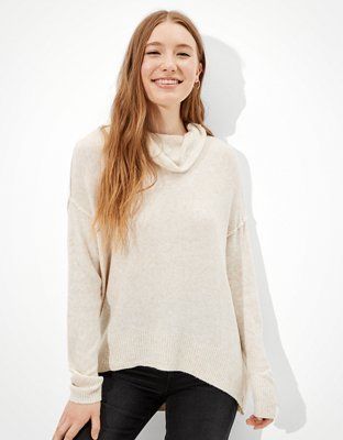 AE Oversized Dreamspun Turtleneck Sweater | American Eagle Outfitters (US & CA)