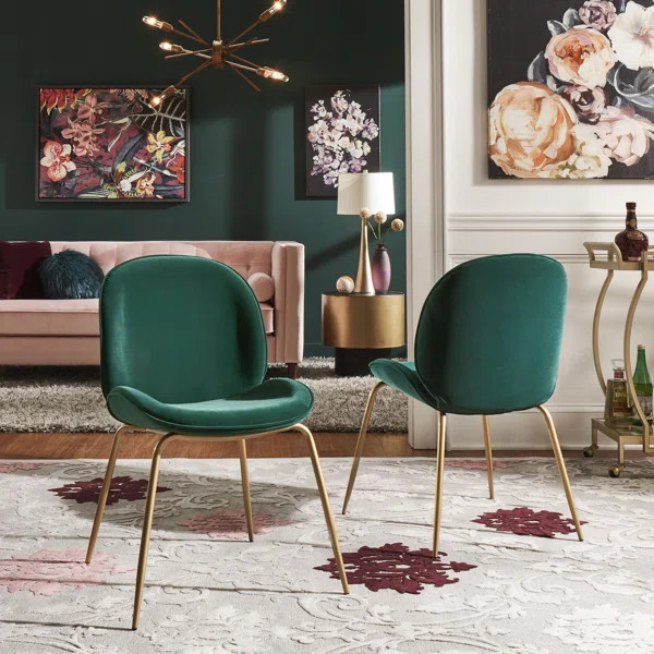 Guillemette Velvet Side Chair (Set of 2) | Wayfair North America