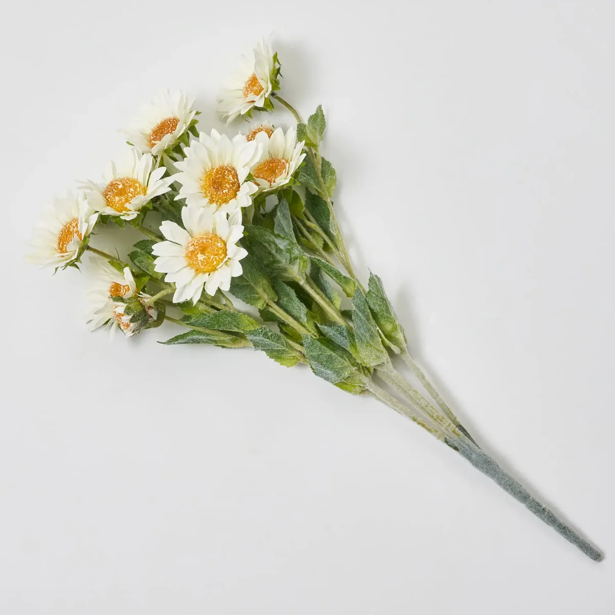 Cream Mini Sunflower Blooms & Buds Faux Floral Bush Bouquet - 25" | Darby Creek Trading