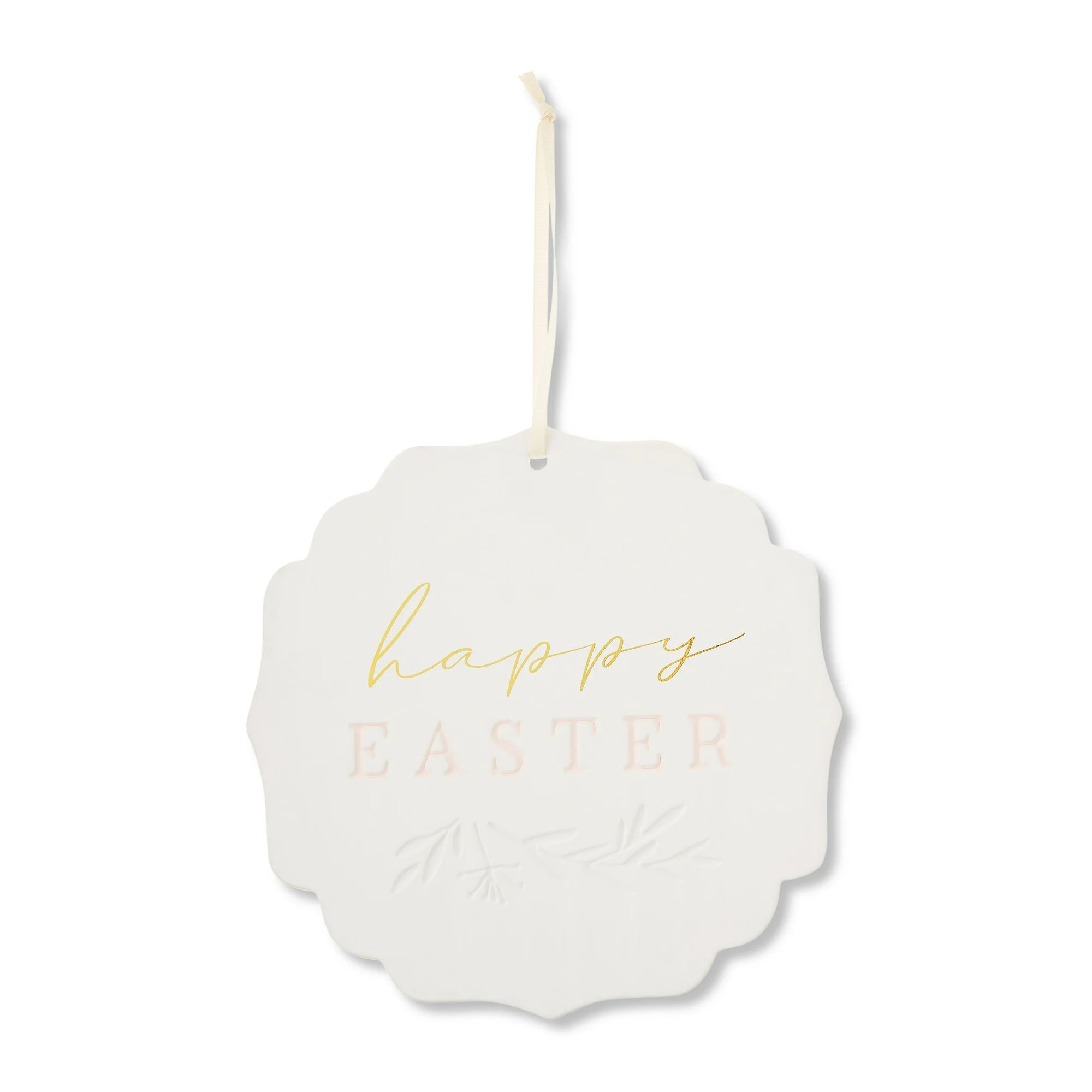 White Happy Easter Wall Sign, 10 in, by My Texas House | Walmart (US)