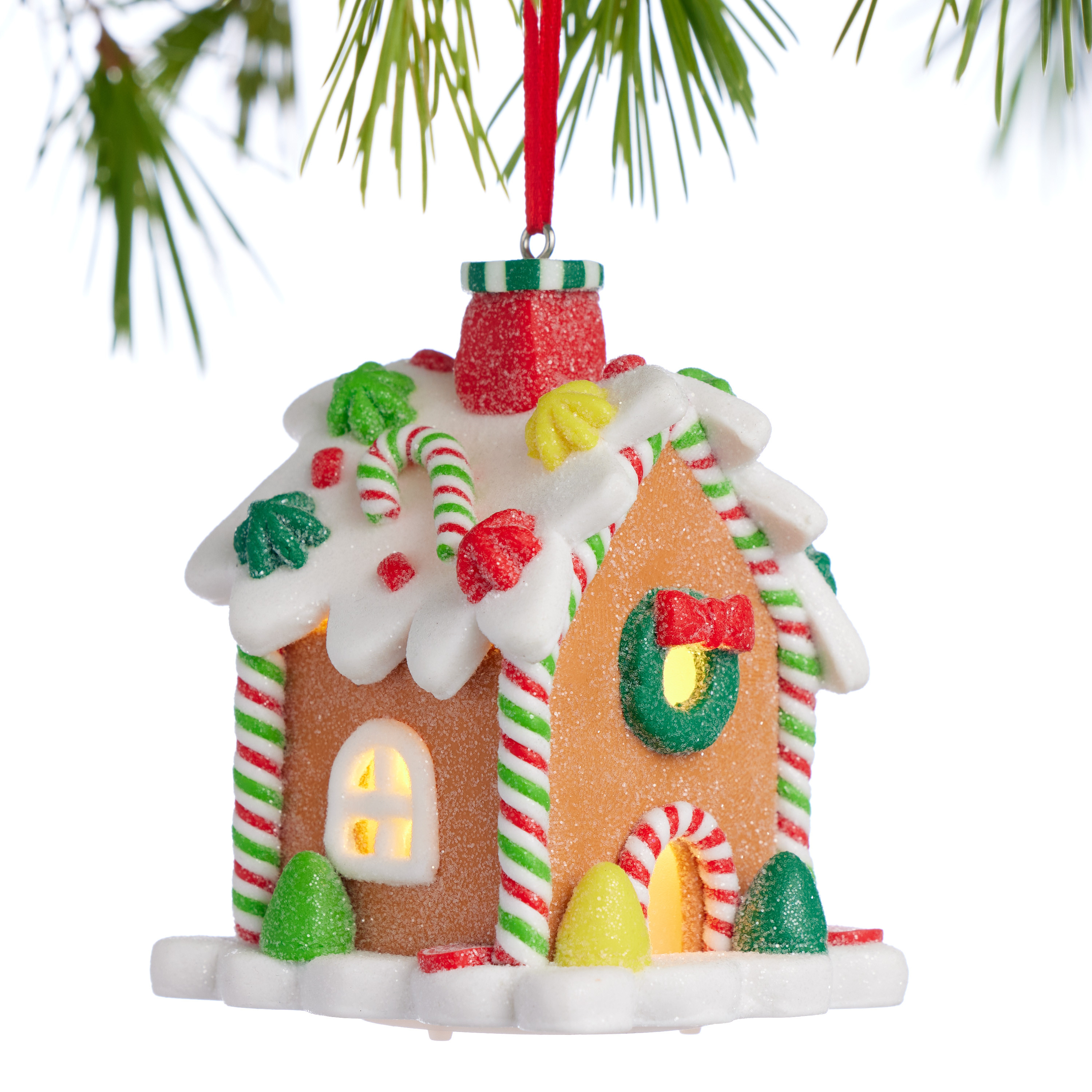 Claydough Candy Gingerbread House LED Light Up Ornament | World Market