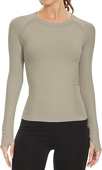 MathCat Workout Shirts for Women Long Sleeve, Workout Tops for Women, Quick Dry Gym Athletic Tops... | Amazon (US)