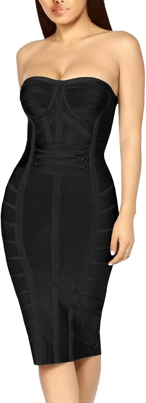 Hybrid & Company Women's Elegant Bandage Dress | Amazon (US)