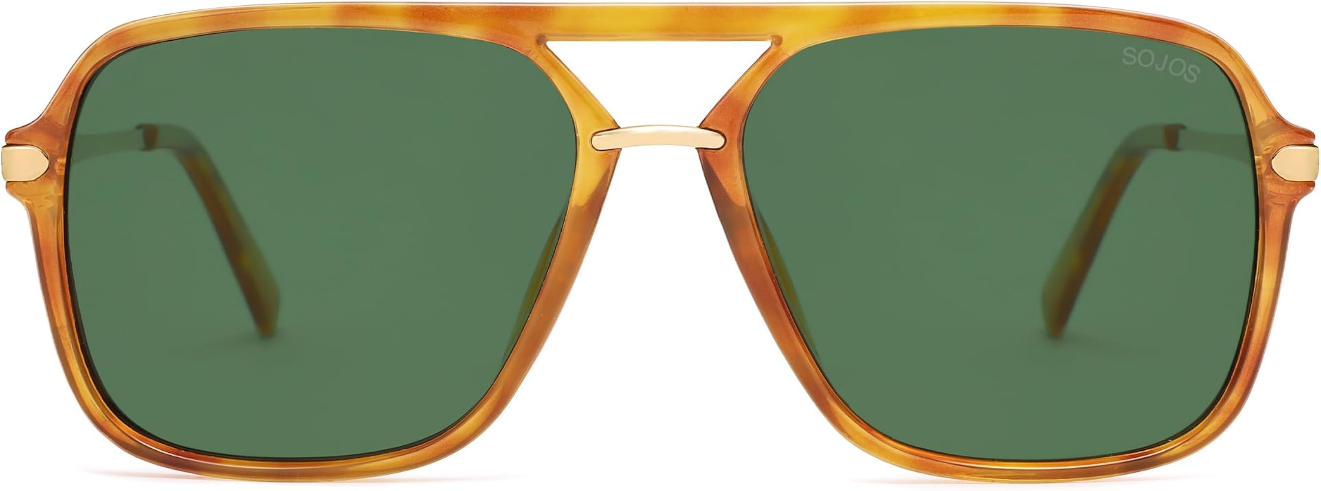 SOJOS Sunglasses for Women & Men, Square, Retro, Polarized Lens, Trendy Aviator, 90s Shades | Amazon (US)