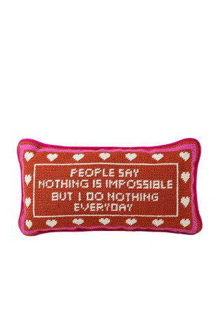 Nothing Is Impossible Needlepoint Pillow
                    
                    Furbish Studio | Revolve Clothing (Global)