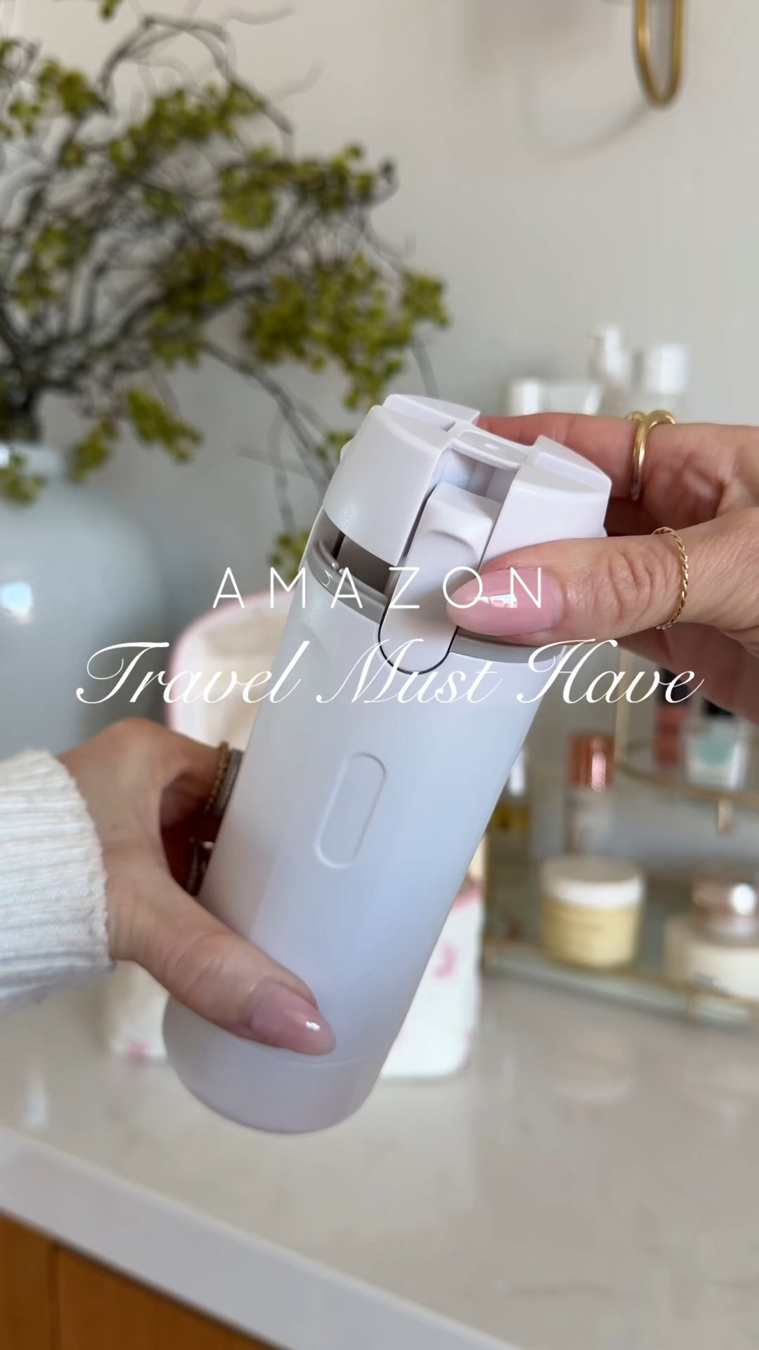 This 4-in-1 travel toiletry bottle has a very specific kind of vibe! It has four separate chambers, all built into one sleek unit. It literally combines multiple refillable tubes into a single bottle, saving space and simplifying packing. A travel must have!  

 #LTKTravel