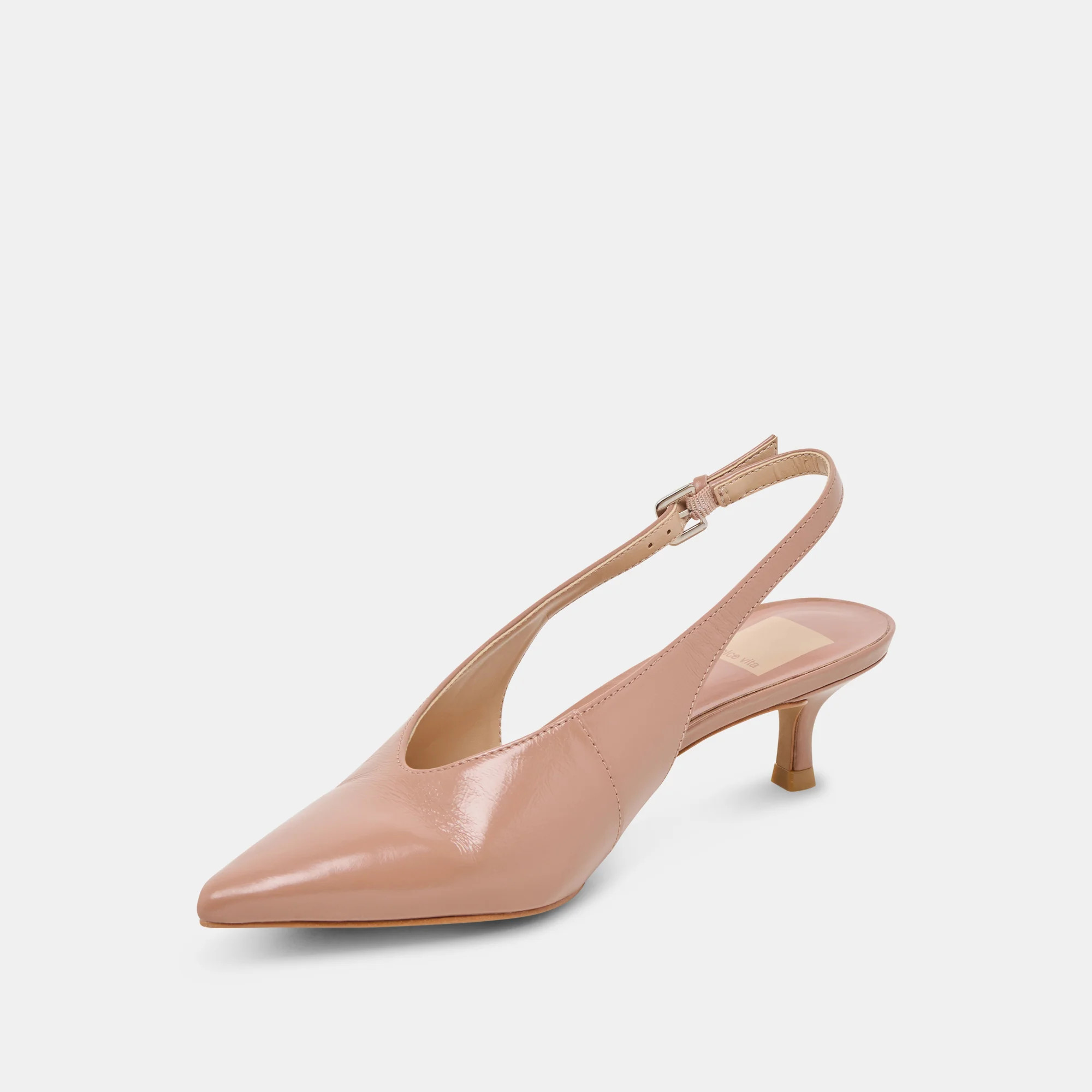 ALENNA HEELS WHISKEY CRINKLE PATENT | DolceVita.com