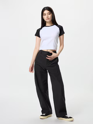 Women's Jersey Barrel Pants Black XS UNIQLO US | UNIQLO (US)