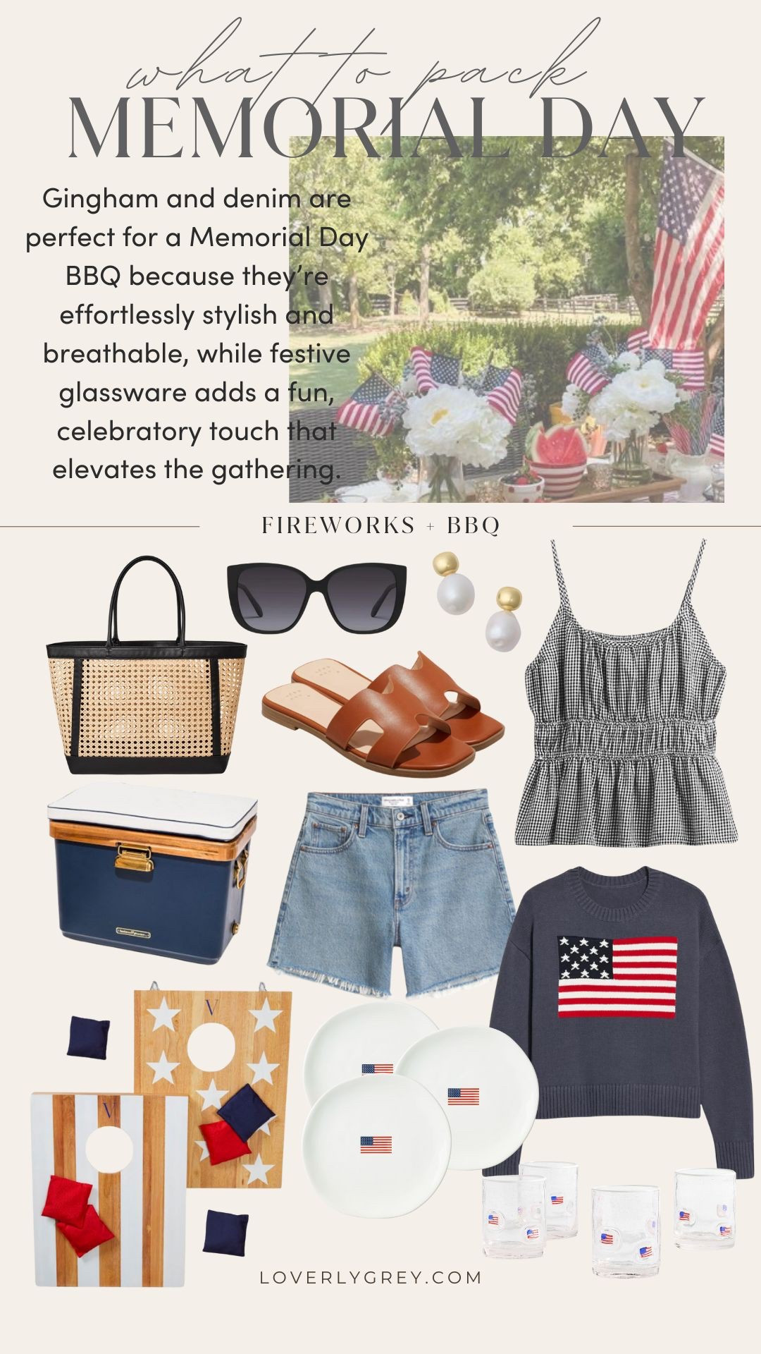 Here is some inspo for your Memorial Day BBQ! 

Loverly Grey, Memorial Day outfit ideas, summer outfit ideas, summer fashionn

#LTKSeasonal #LTKTravel #LTKHome