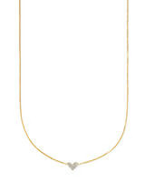 Heart 14k Yellow Gold Pendant Necklace in White Diamonds | Kendra Scott