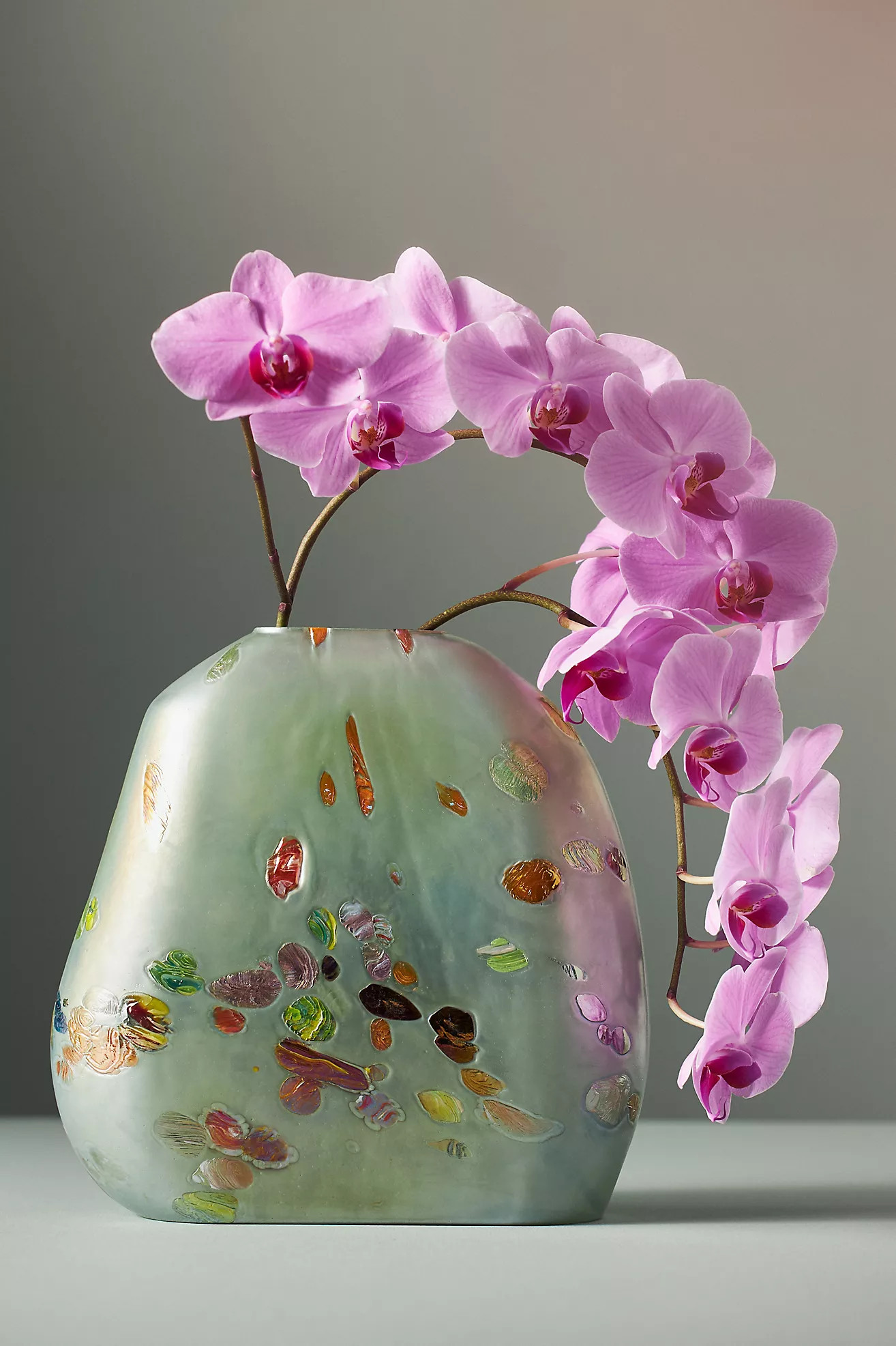 Handmade Speckled Art Glass Vase | Anthropologie (US)