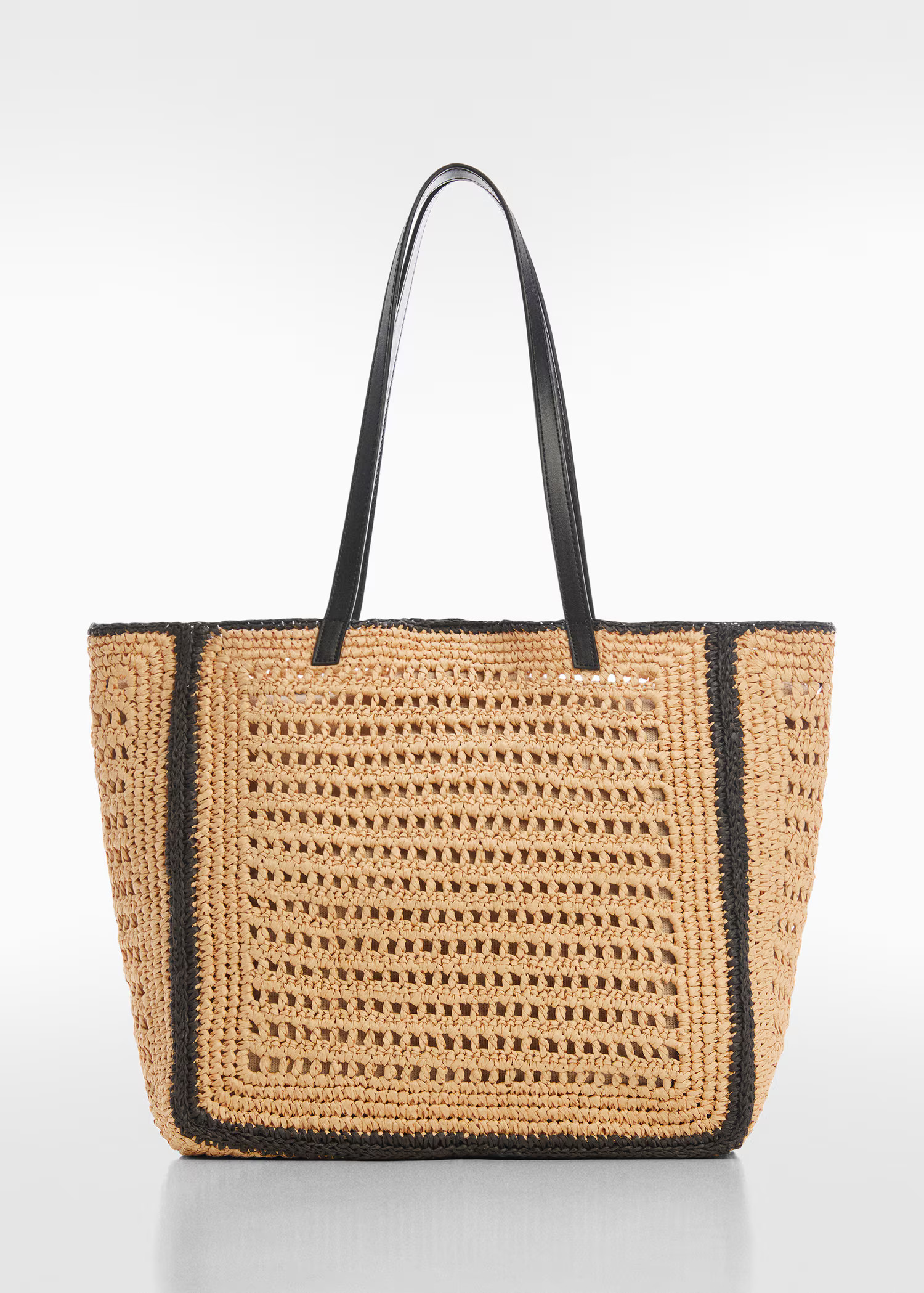 Natural fiber shopper bag | MANGO (US)