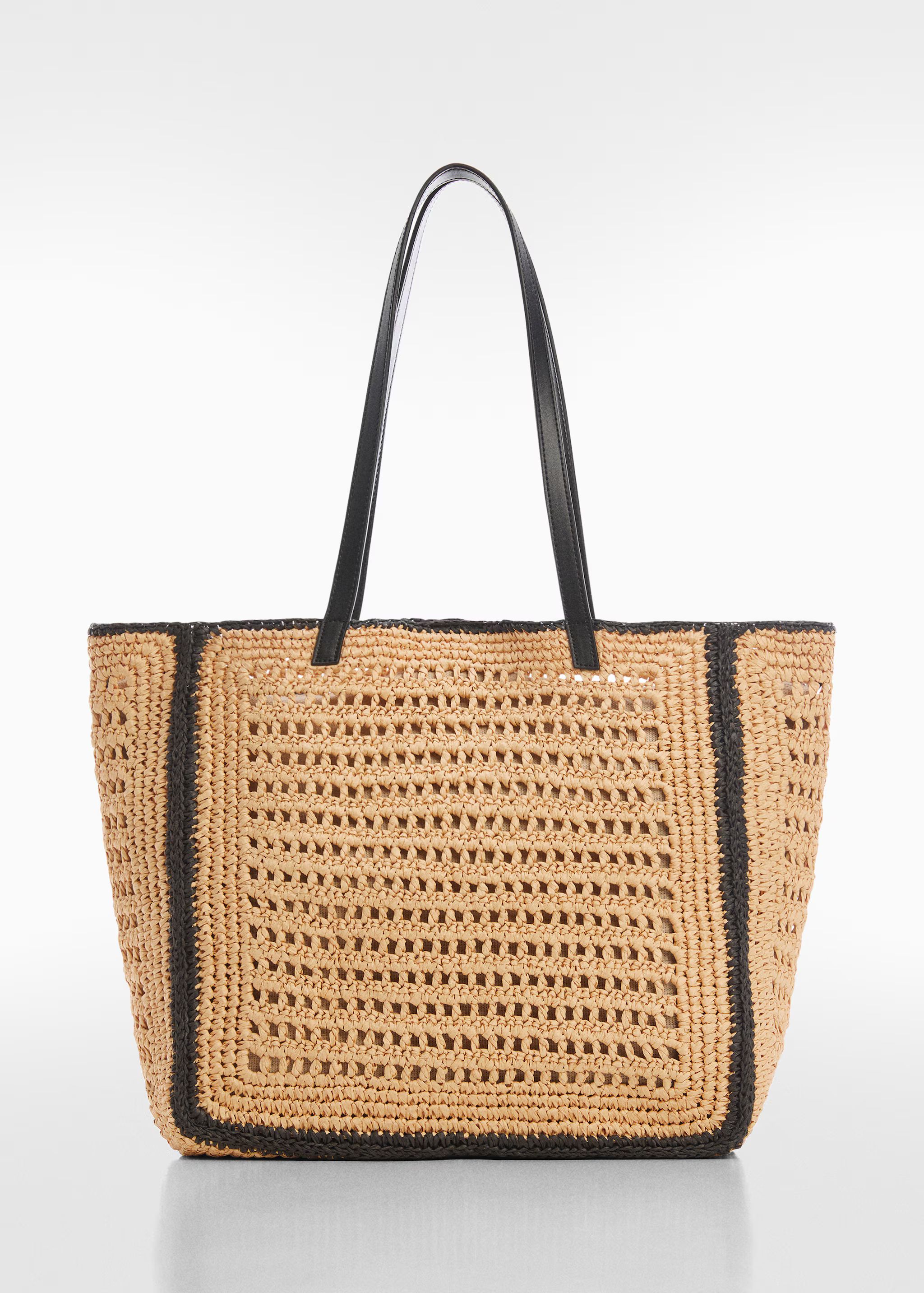 Natural fibre shopper bag | MANGO (US)