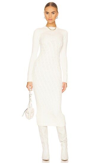 Talasi Cable Midi Dress in Ivory | Revolve Clothing (Global)