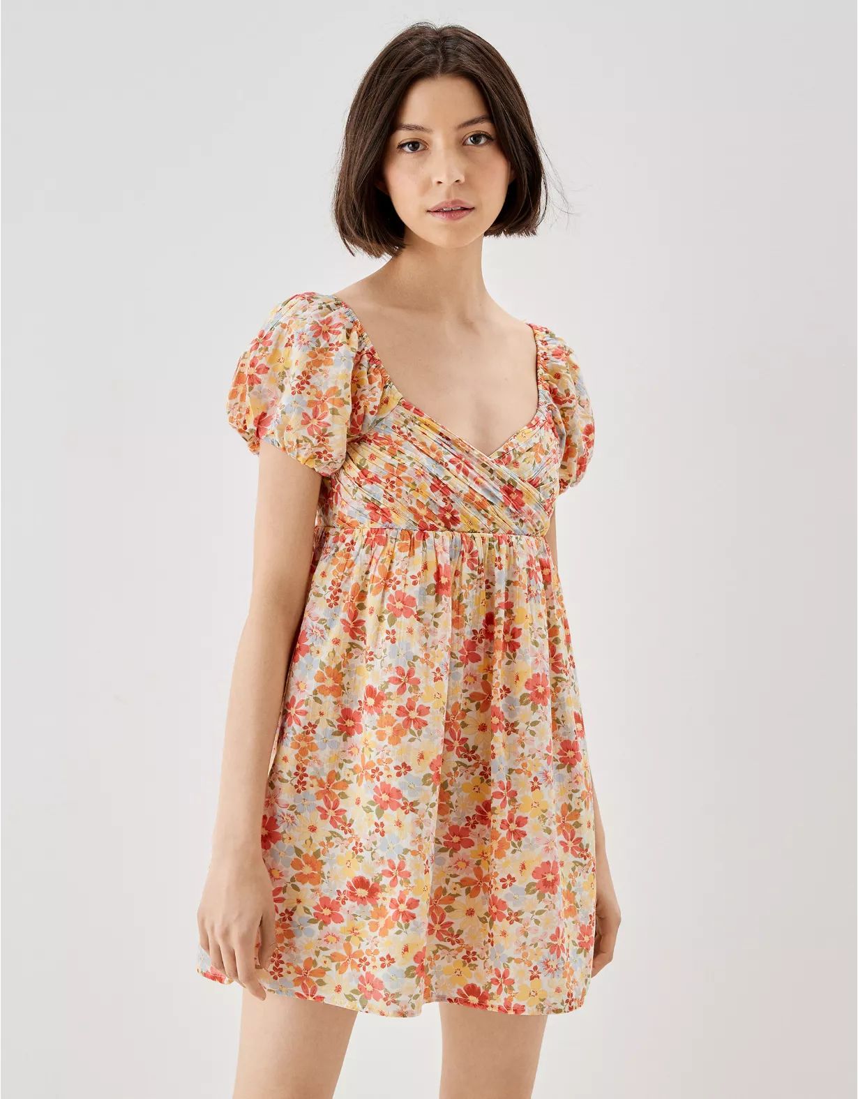 AE Wrap-Front Mini Dress | American Eagle Outfitters (US & CA)