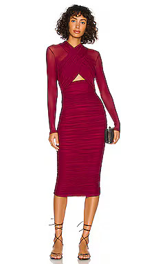 Bardot Aliyah Dress in Burgundy from Revolve.com | Revolve Clothing (Global)