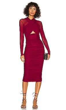 Bardot Aliyah Dress in Burgundy from Revolve.com | Revolve Clothing (Global)