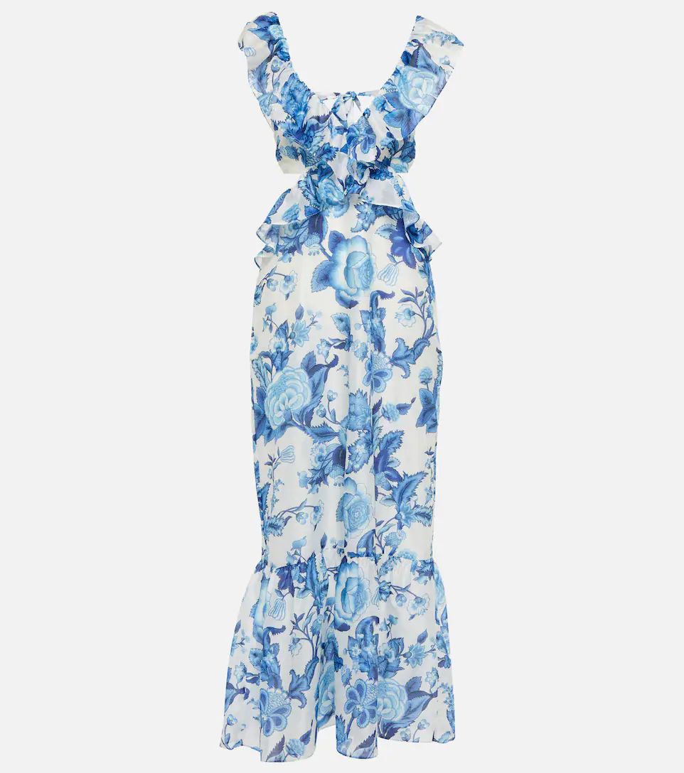 Exclusive to Mytheresa – Floral cutout cotton and silk maxi dress | Mytheresa (UK)