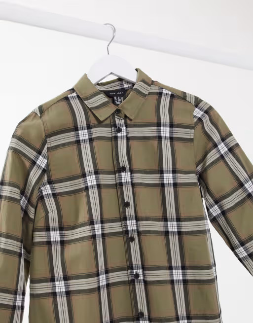 New Look – Karohemd in Khaki | ASOS (Global)