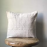 White/Cream Mudcloth Pillow Cover | Amazon (US)