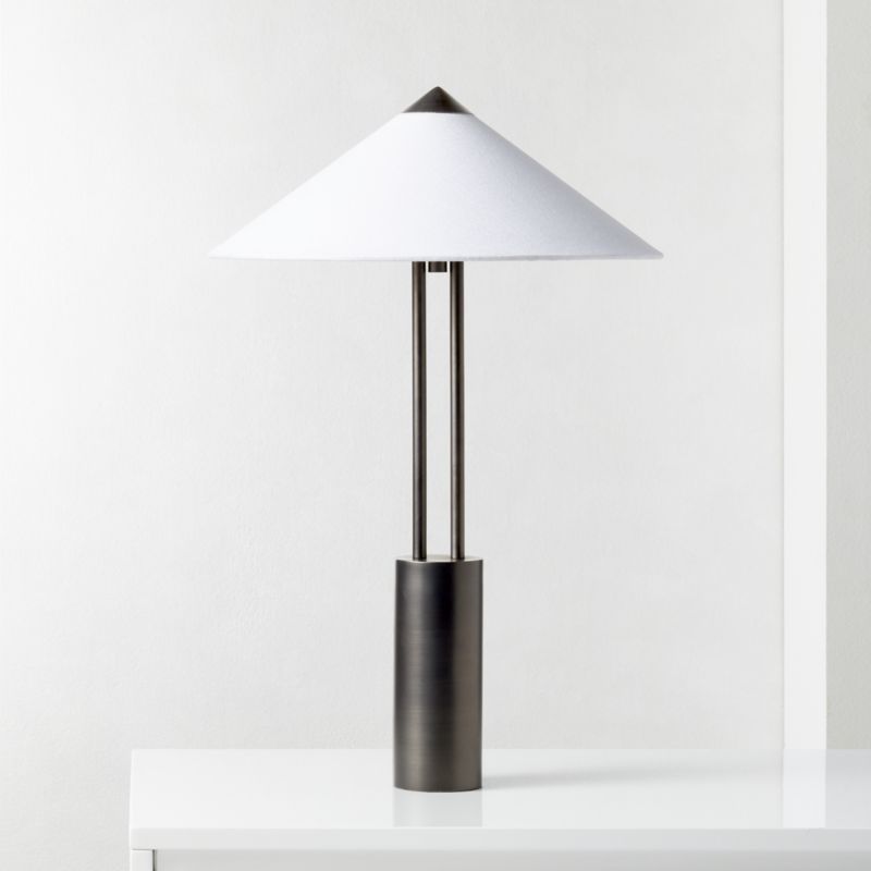 Staccato Gunmetal Table Lamp + Reviews | CB2 | CB2