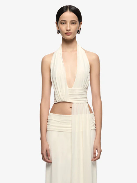 EVA DRAPE TOP - SNOW | Bec & Bridge (Global)